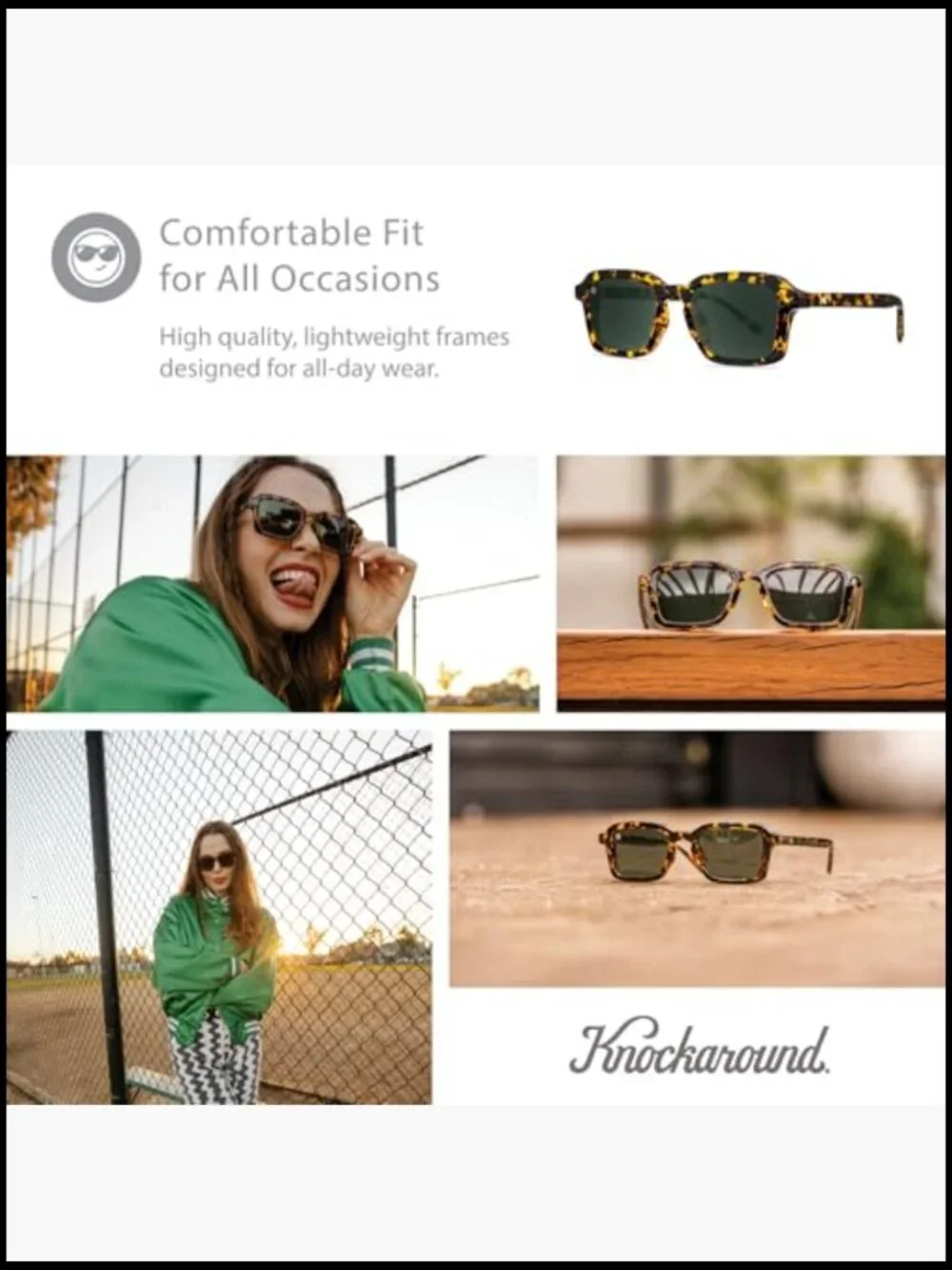 Polarized Sunglasses with Polycarbonate Frame, UV400 Protection - Picture 6 of 7